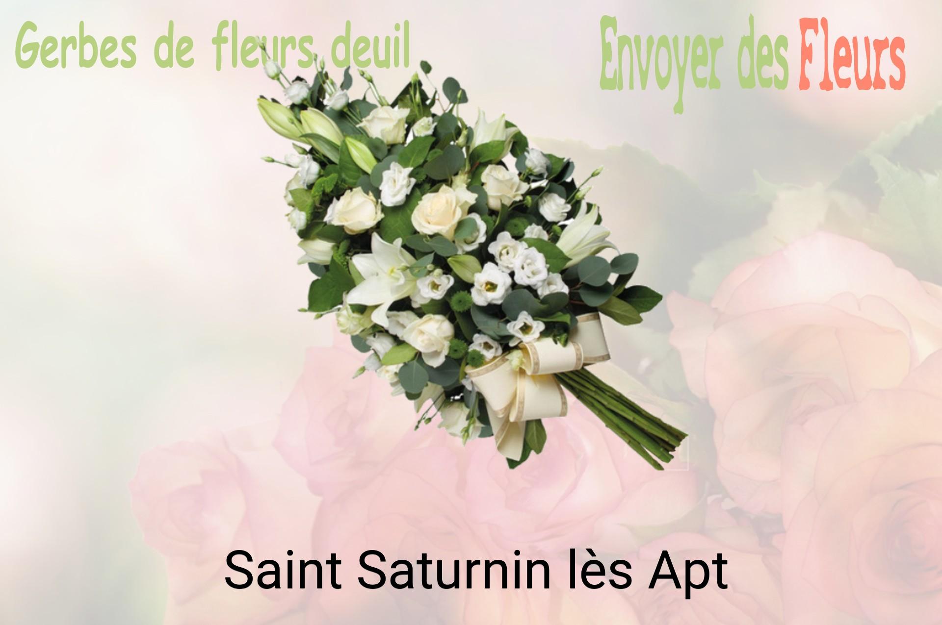 Gerbe de fleurs de deuil livrée à Saint-Saturnin-lès-Apt